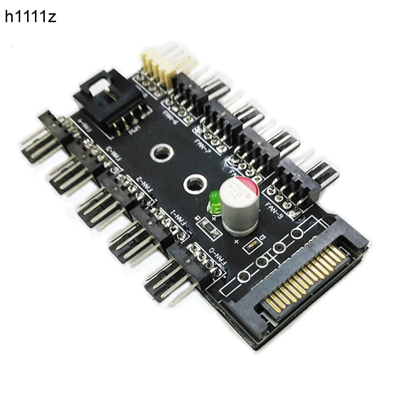 

Computer Chassis Fan HUB SATA Port to 10 Way 12V 3 or 4Pin CPU Cooler Cooling Splitter Hub PWM Controller for 12V 3 4Pin Fan NEW