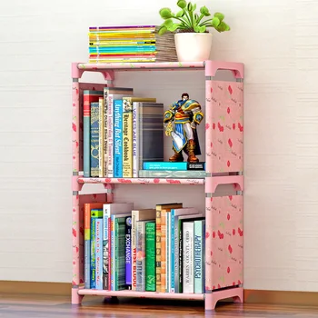

Minimalist Modern Creative Home Decoration Removable Assembly 2 Grids Stainless Steel Book Shelf Living Room Storage Furniture