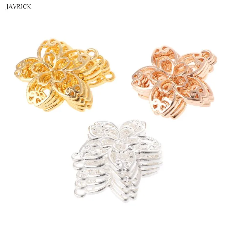 

5 Pcs DIY Handmade Pendant Jewelry Frame Mold Cherry Blossom Petals Border Glue UV Resin Epoxy Glue Metal Hollow Borders