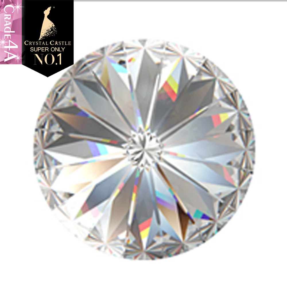 

Crystal Castle 1122 Rivoli Round Glass Fancy Stone Strass 10mm 12mm 14mm 16mm 18mm Grade AAAA Point Back Crystal Rhinestones