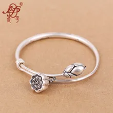 Винтажный настоящий браслет из серебра 990 пробы и браслет для женщин тибетские буддистские скульптуры ювелирные изделия ручной работы оптом