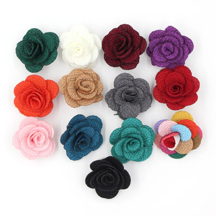 

Free Shipping DIY Jewelry,New Arrival Fabric Rose Buttons Colorful Fabric Flower Buttons for Bracelet Brooch Pins