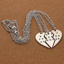 Nieuwe Collier Choker Ketting Hart Hanger 3 Stukken Gebroken Beste Vriend Voor Altijd Ketting Vrouwen Ketting Sieraden Collares Mujer