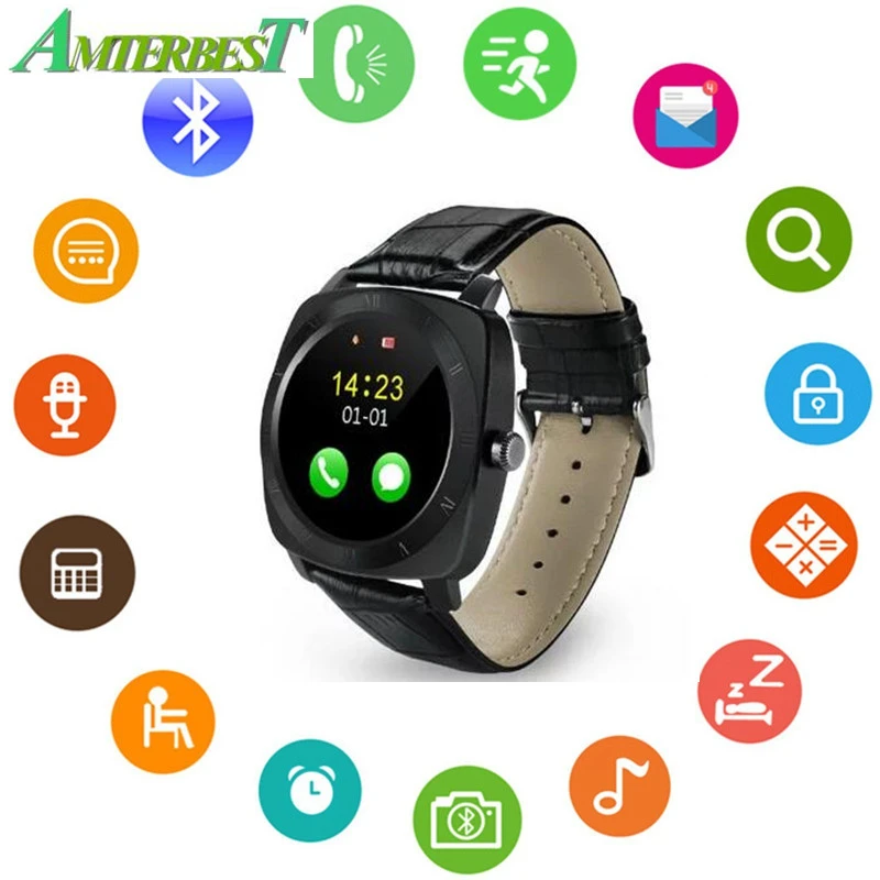 

AMTERBEST X3 Wireless Bluetooth Smart Watch with SIM TF Card Slot Pedometer Fitness Tracker for xiaomi Android IOS Smartphones