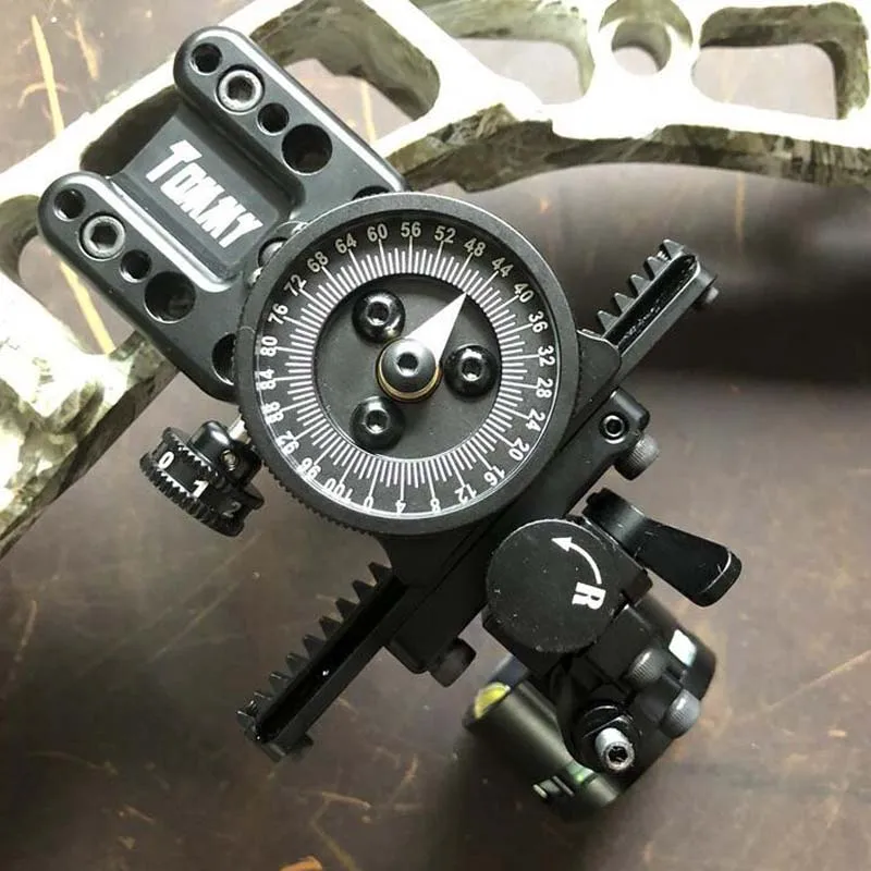 

Archery 1-Pin Fiber Optics Bow Sight Micro Tuning Sight Aluminium alloy Adjustable Pointer HRD Technology Compound Bow Sight