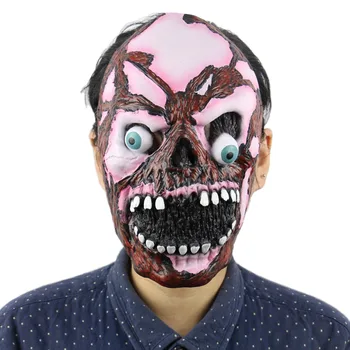 

Horror Latex Critical Eyes Mask Super Spooky Mask Halloween zombie Scary mask Full Head Face Creepy Scary Mask For Adults Props