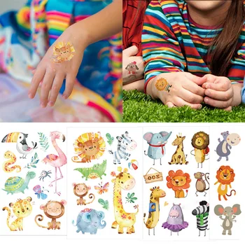 

3pcs Cartoon Unicorn Mermaid Dino Tattoo Stickers Birthday Party Decorations Kids Waterproof Animal Tattoo Sticker Kids Gift