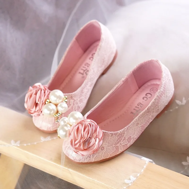 Wholesale pairs/lot Wedding Flower Girl Shoes Beautiful Lace floral And