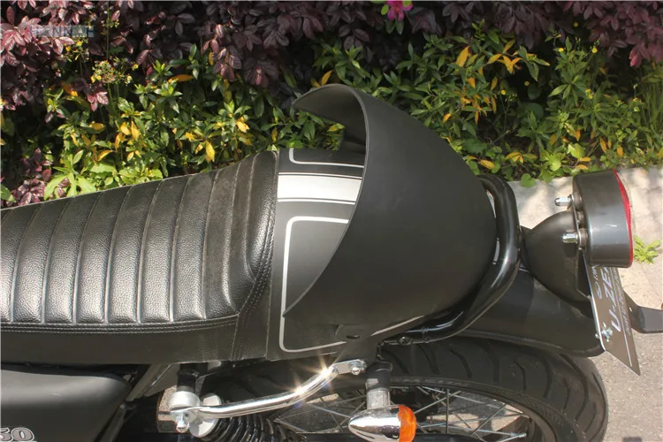 Матовый черный Универсальный чехол для заднего сиденья мотоцикла CAFE RACER капот