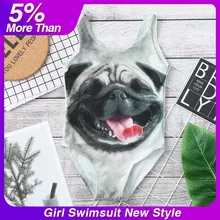 Купальный костюм для маленьких девочек с рисунком собаки; купальный костюм; пляжный комбинезон; одежда; бикини; купальный костюм; пляжная одежда для девочек