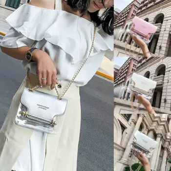 

Women Mini Transparent PVC Plastic Cross Body Durable Summer Shoulder Bag US