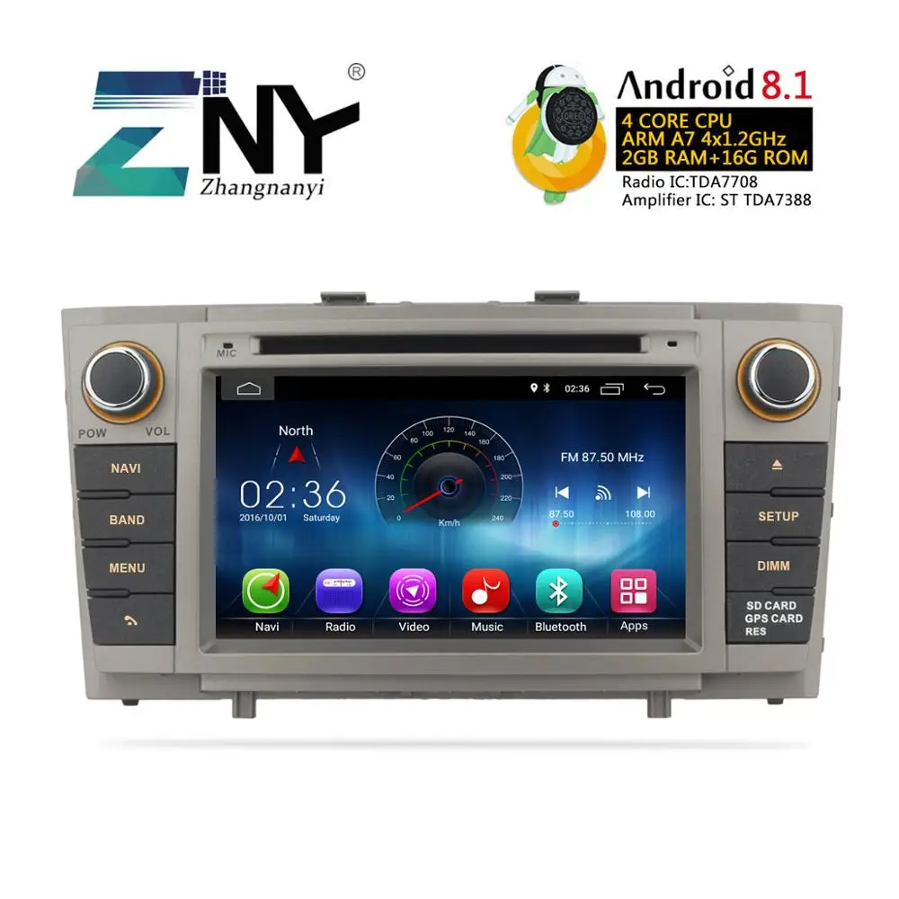 Excellent 7" Android 8.1 Car Stereo Auto Radio For Toyota Avensis T27 2009+ GPS FM RDS 2 Din Multimedia Audio Video DVD Player Gift Camera 5