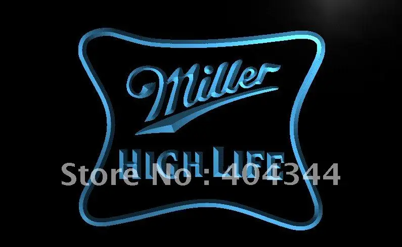 LE077- Miller High Life пива Ad Бар Паб светодиодный неоновый светильник знак для домашнего