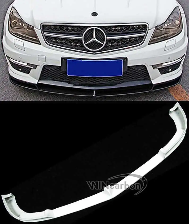 

V Style Front Lip Spoiler For Mercedes Benz W204 C63 F/L Coupe Sedan 2012-2014