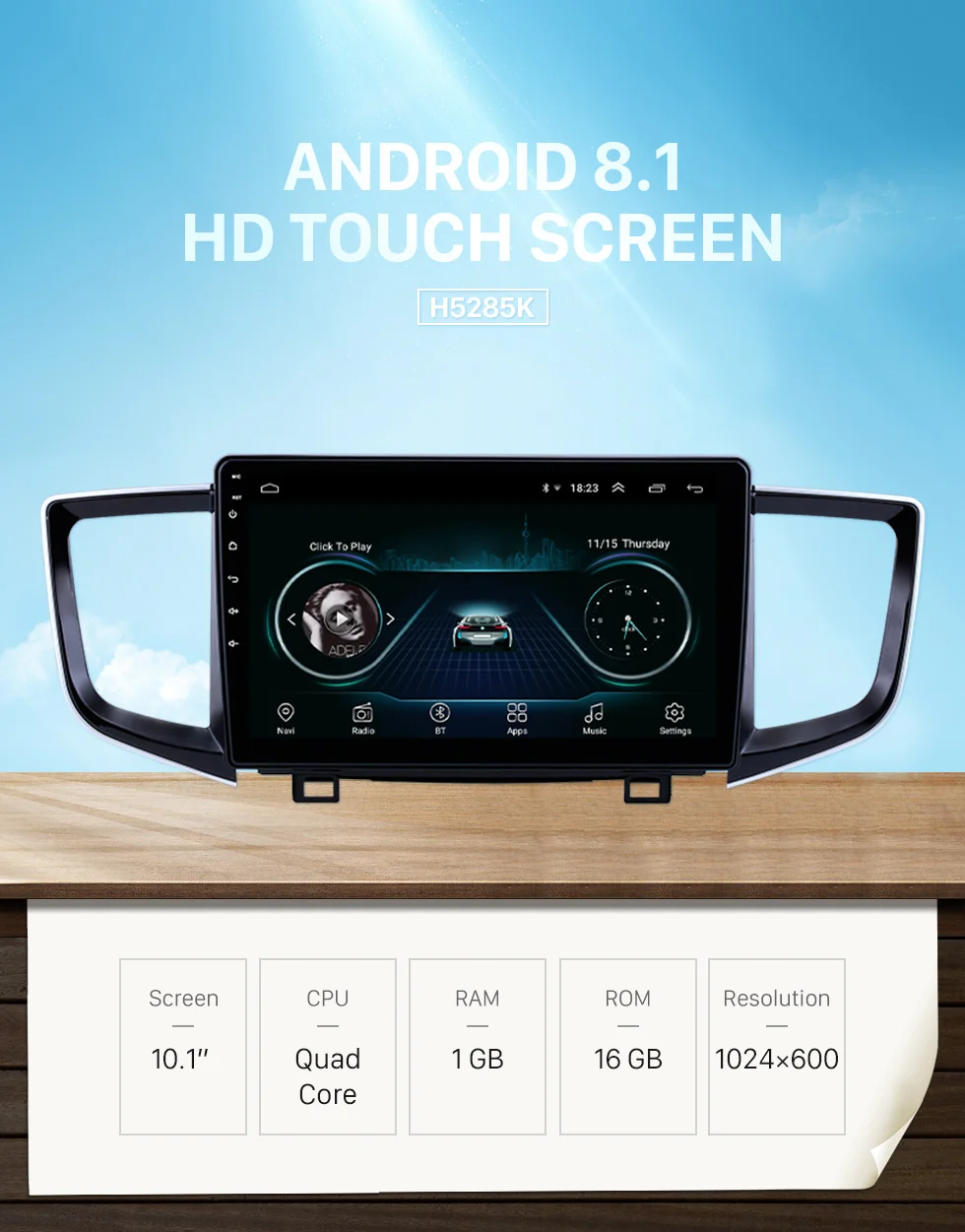 Perfect Seicane 2Din WIFI GPS Navi Car Radio Android 8.1 Multimedia Player Stereo for 2016-2018 Honda Pilot support Mirror Link OBD2 0