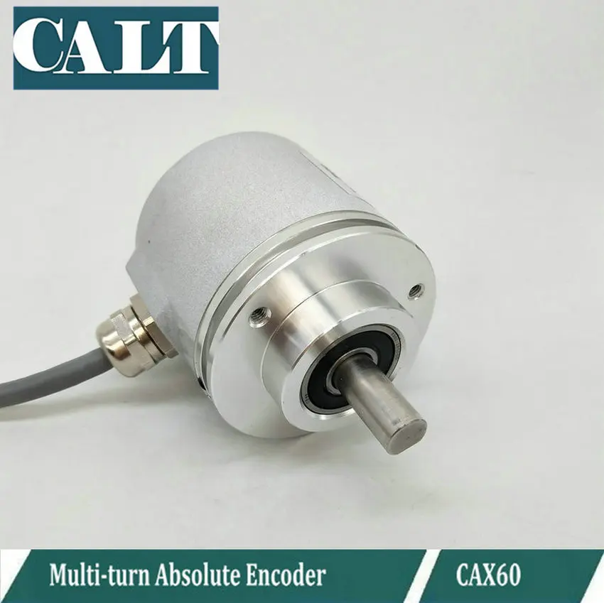 CAX60 12 бит мульти-поворот 64 256 4096 поворачивает абсолютный датчик угла поворота RS485 и 0-10 В Duel выход