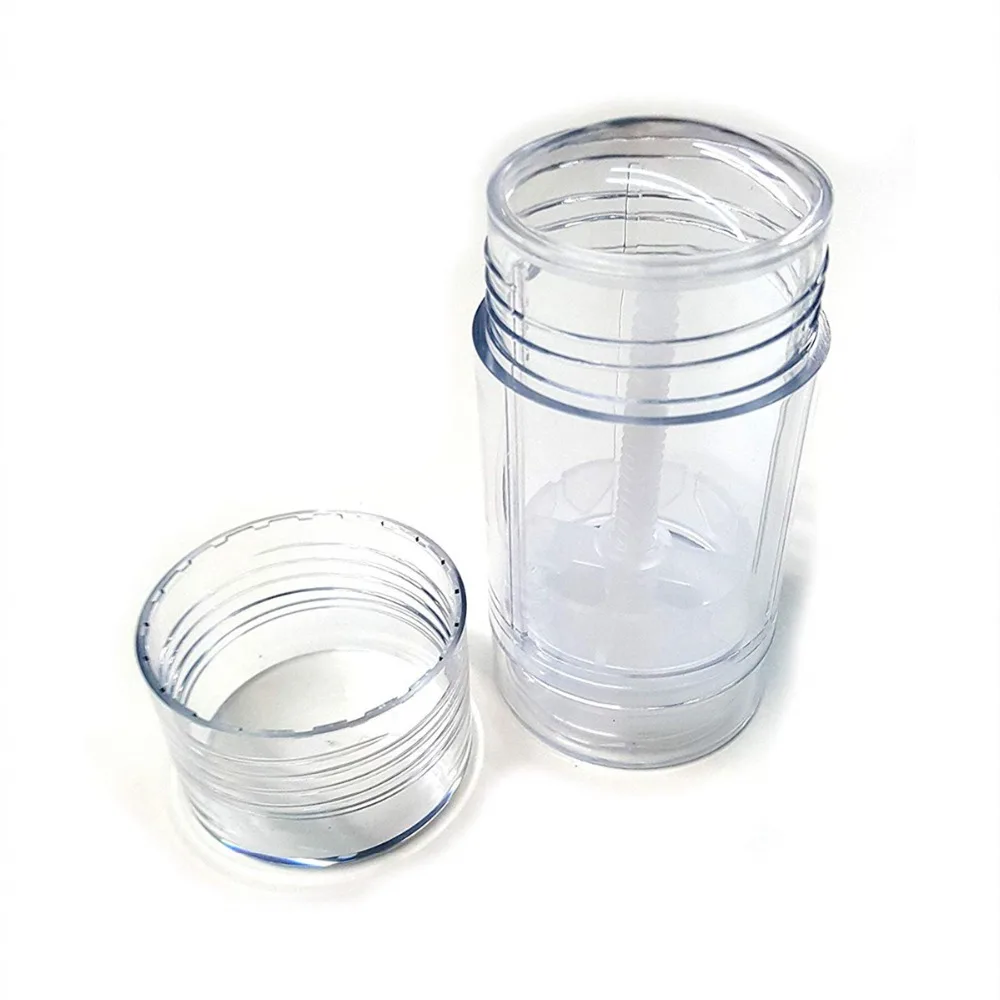 

20pcs/lot 30ml AS Clear Transparency bottom filling stick deodorant container twist up stick tube 1oz