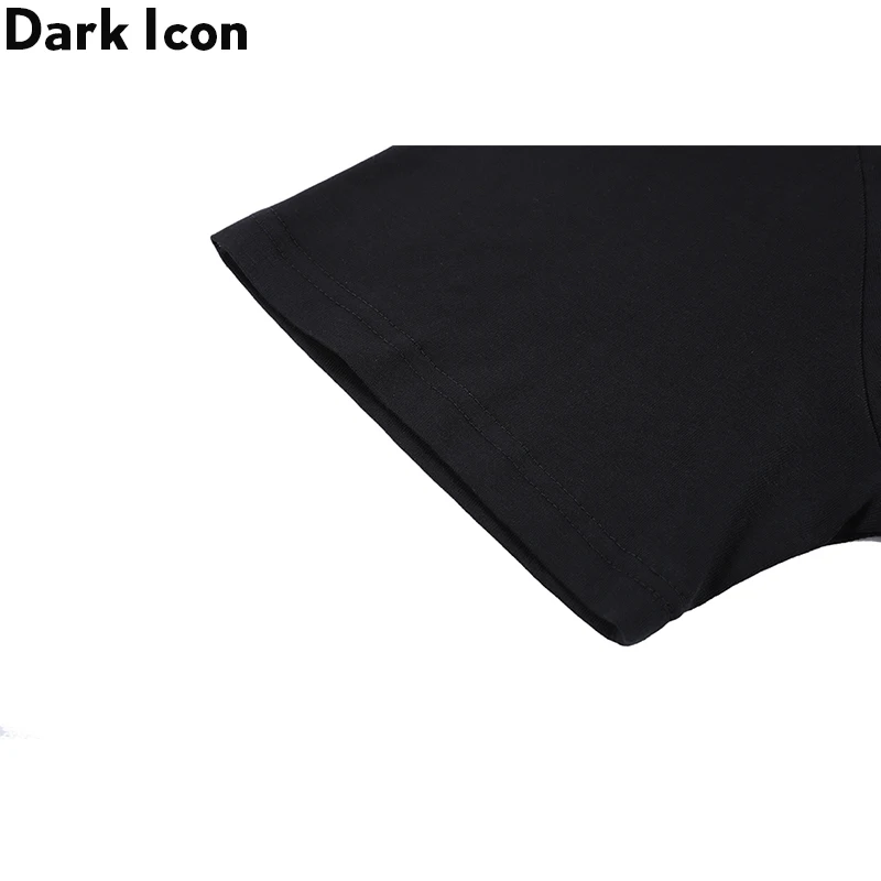 Dark Icon Strong Survive T-shirt Men Summer Crew Neck Hip Hop Tshirt Black Cotton Tee Shirts Streetwear Clothes