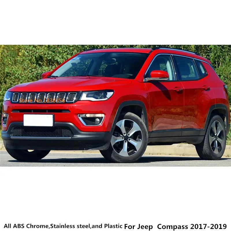 Для Jeep Compass 2017 2018 2019 2020 покрытие автомобиля ABS серебро подлокотник перила обрезки