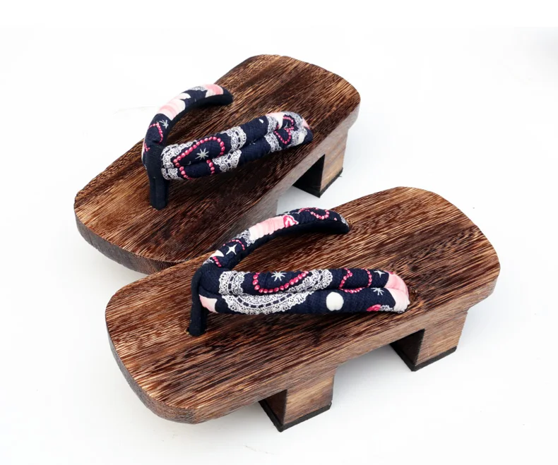 Women Lady Wooden Clogs Japanese Geta Wood Sandals Flip Flops Slippers Cosplay In Furniture