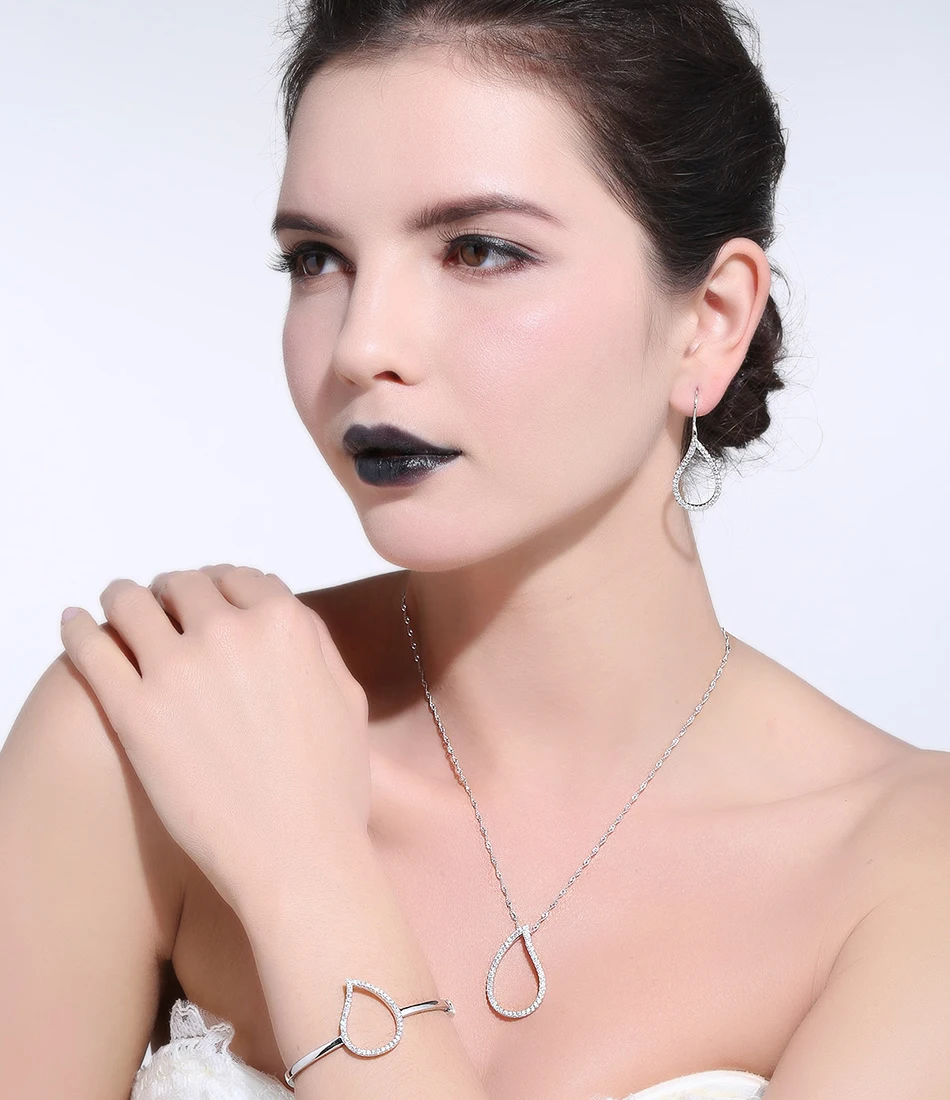 ORSA JEWELS модное ожерелье с подвеской в виде сердечко серебряного цвета, длинная цепочка, ожерелье с австрийским кубическим цирконием ААА для женщин ON129