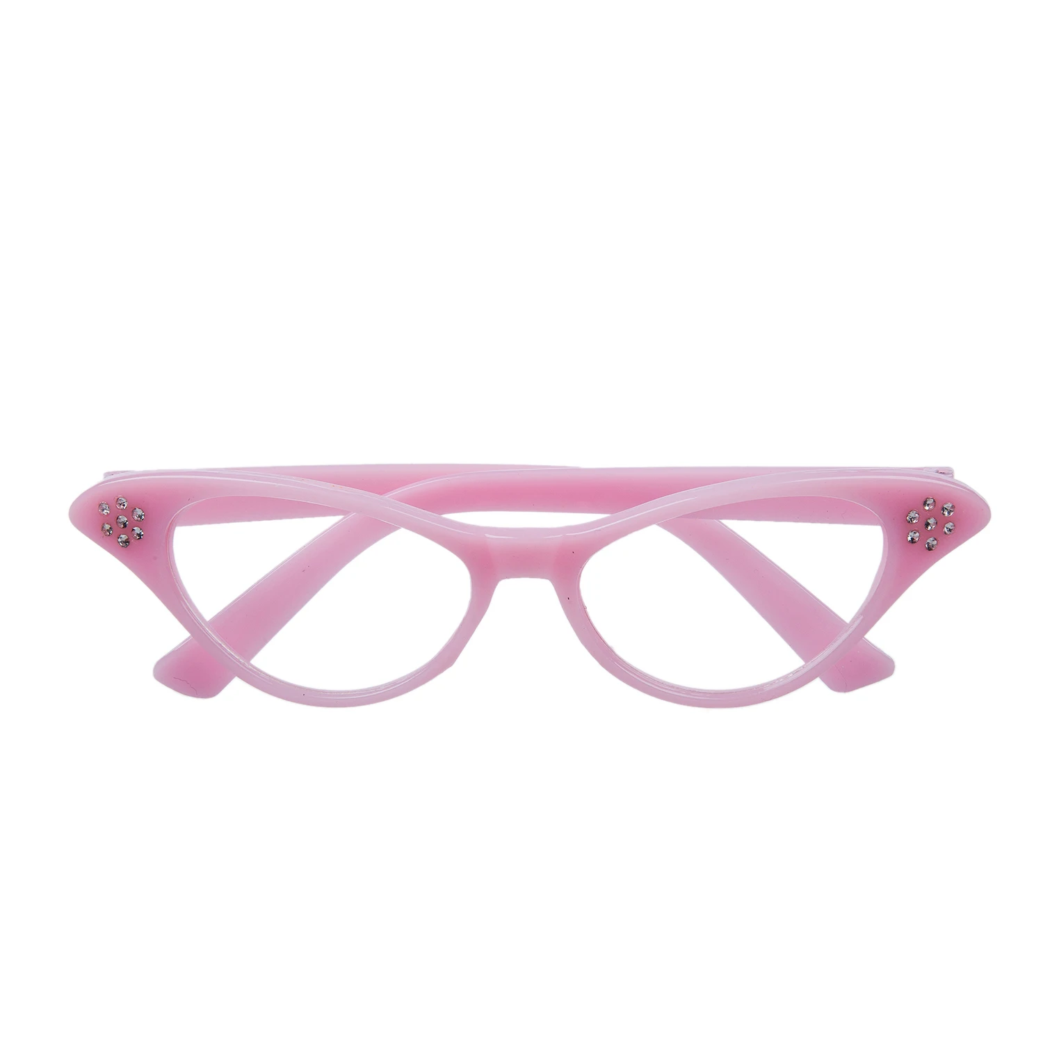 Hot Pink 50's Grease Ladies Rock and Roll Fancy Dress Glasses