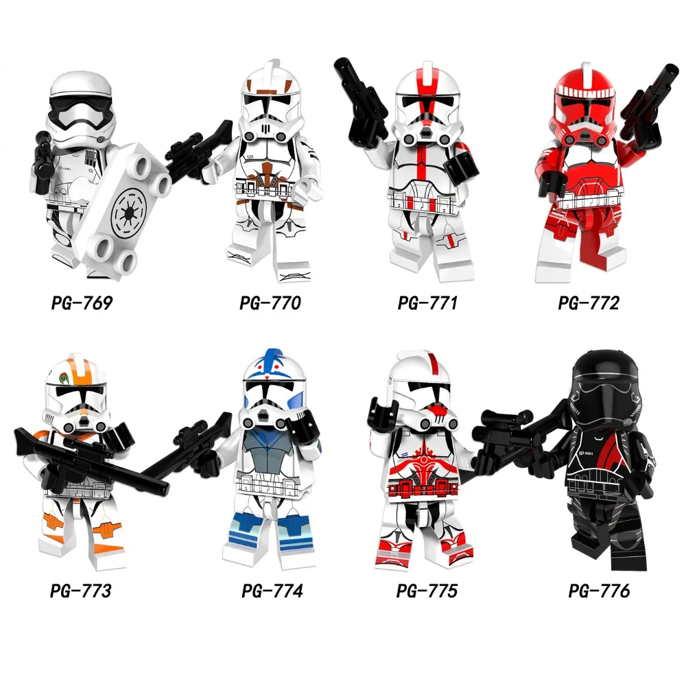 

Single Sale Star Wars clone troopers soldiers Imperial Army Military Mini Building Blocks Figure Toy kids gift