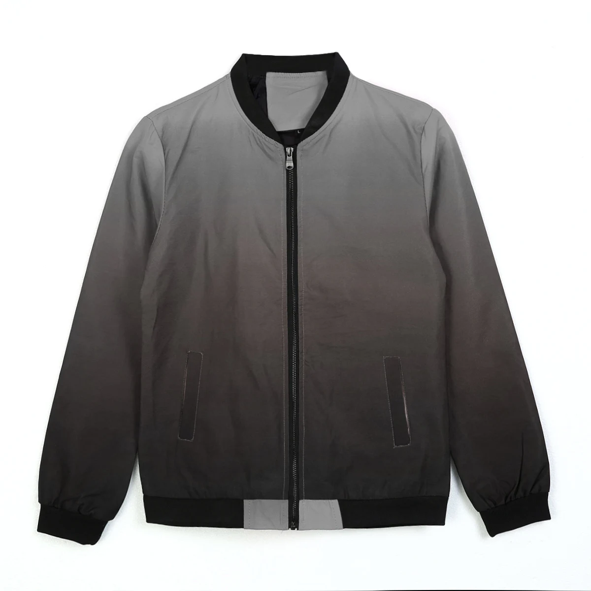 Winter Men Casual Gradient Color Gradient Jackets Baseball Long Sleeve