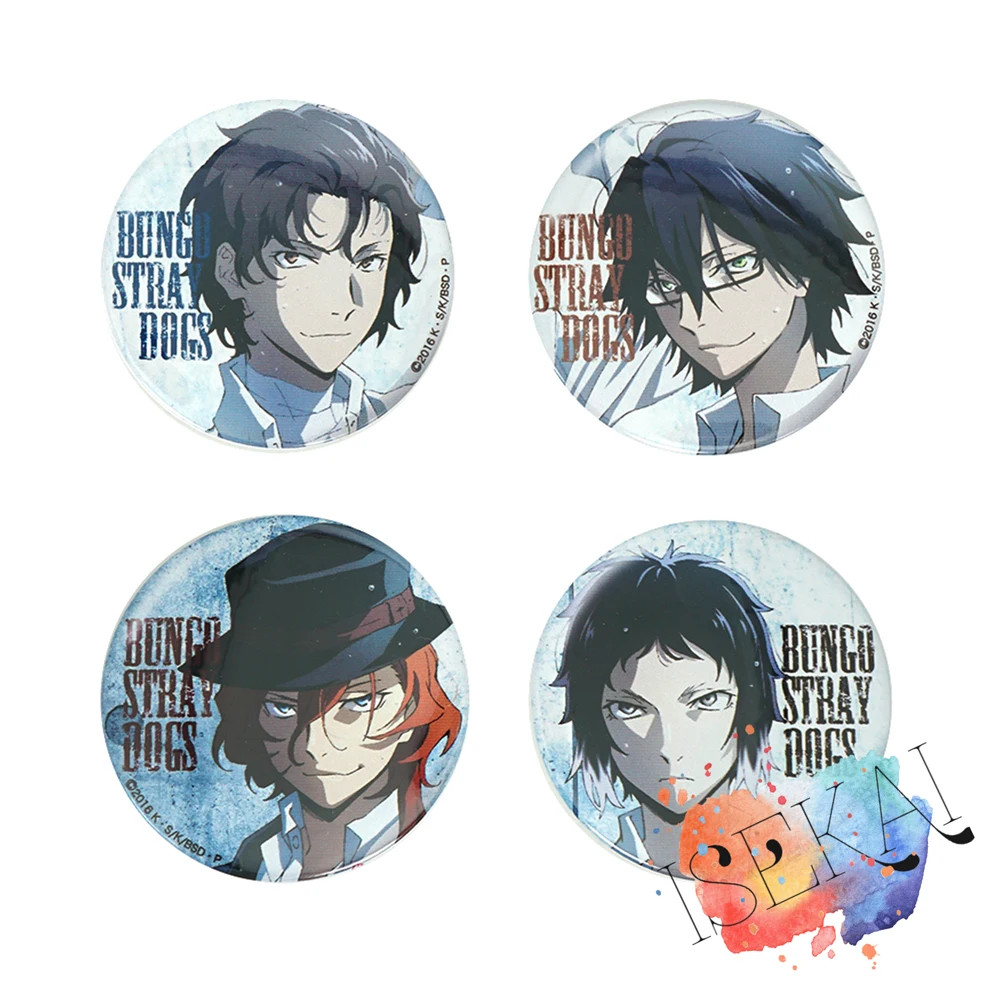 

Bungo Stray Dogs Anime Badge Vol.4 Dazai Osamu Nakahara Chuya Chuuya Akutagawa Ryunosuke Metal Badge Brooch Pins