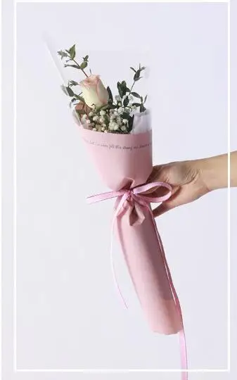 20 шт прозрачных свадебных роз один цветок мешок букет оберточная бумага пластик Opp мешок Цветочные упаковочные материалы аксессуар