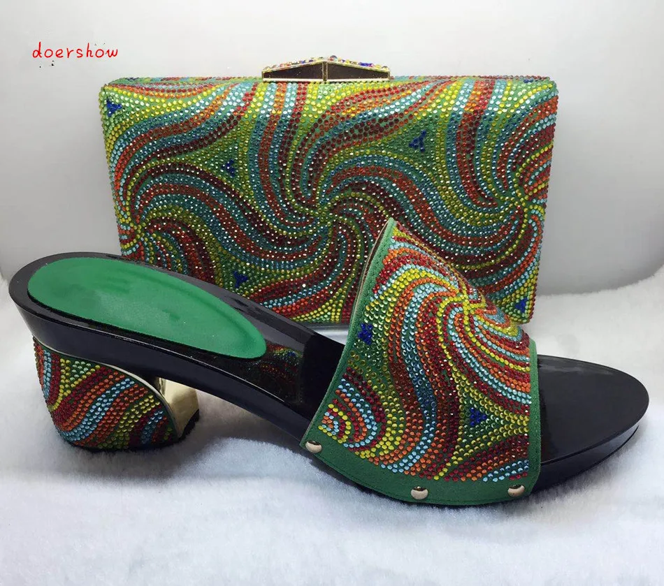 

doershow Matching Shoes and Bags for African Partys Italian Shoes with Matching Bags High Quality Women Shoe and Bag Set TYS1-32