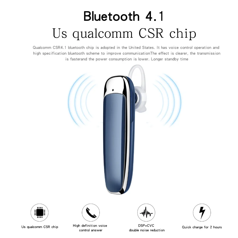 E6 bluetooth eraphone handsfree вкладыши Беспроводные наушники с шумоподавлением bluetooth наушники с микрофоном