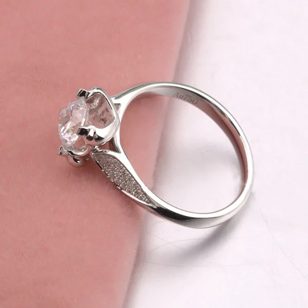 Royal Design Enhanced Band 1 Carat Genuine 925 Sterling Silver Women Royal Design Enhanced Band 1 Carat Genuine 925 Sterling Silver Women Wedding Ring For Valentine In Rings From Jewelry Accessories On Aliexpress
