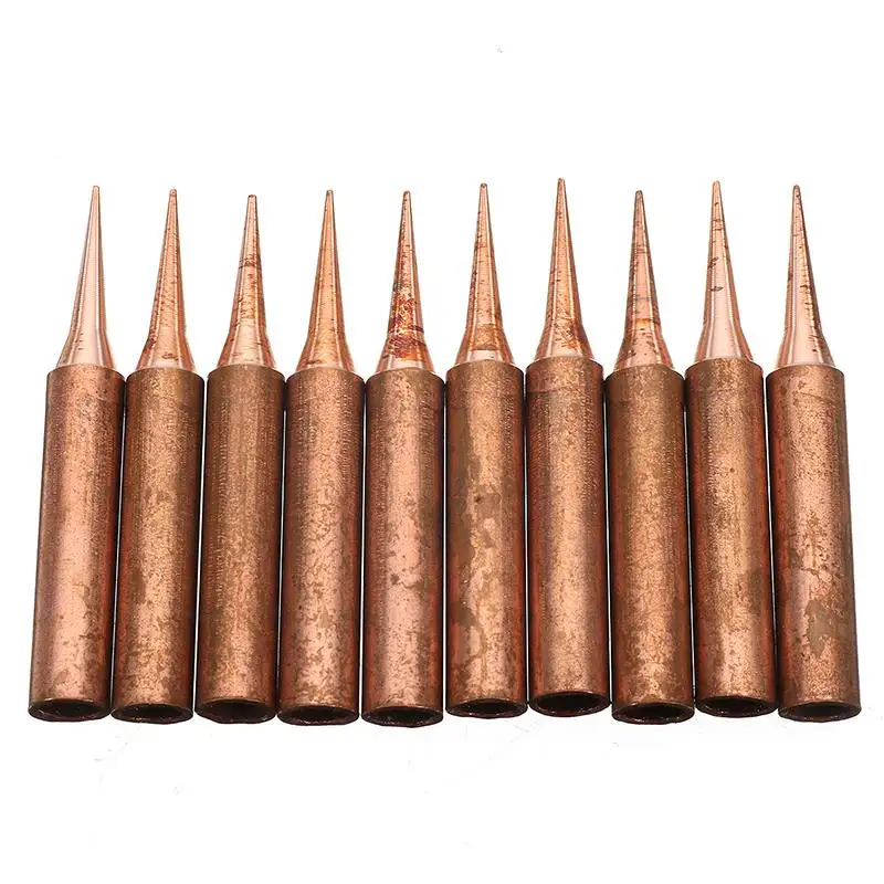 

New Arrival 10 Pcs/lot 900M-T-I Pure Copper Soldering Iron Tip Lead-free Diamagnetic Solder Tip for Soldering Rework Station