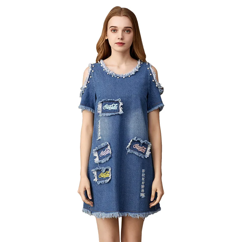 a line jean dress