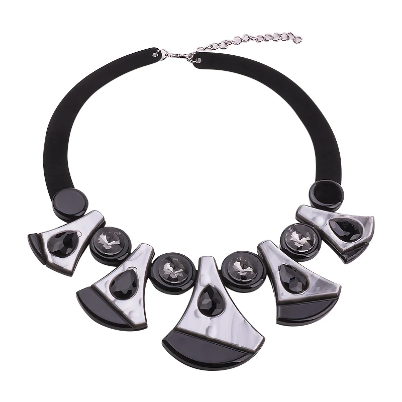 Buy GuanLong Black Ribbon Collar Necklace Resin