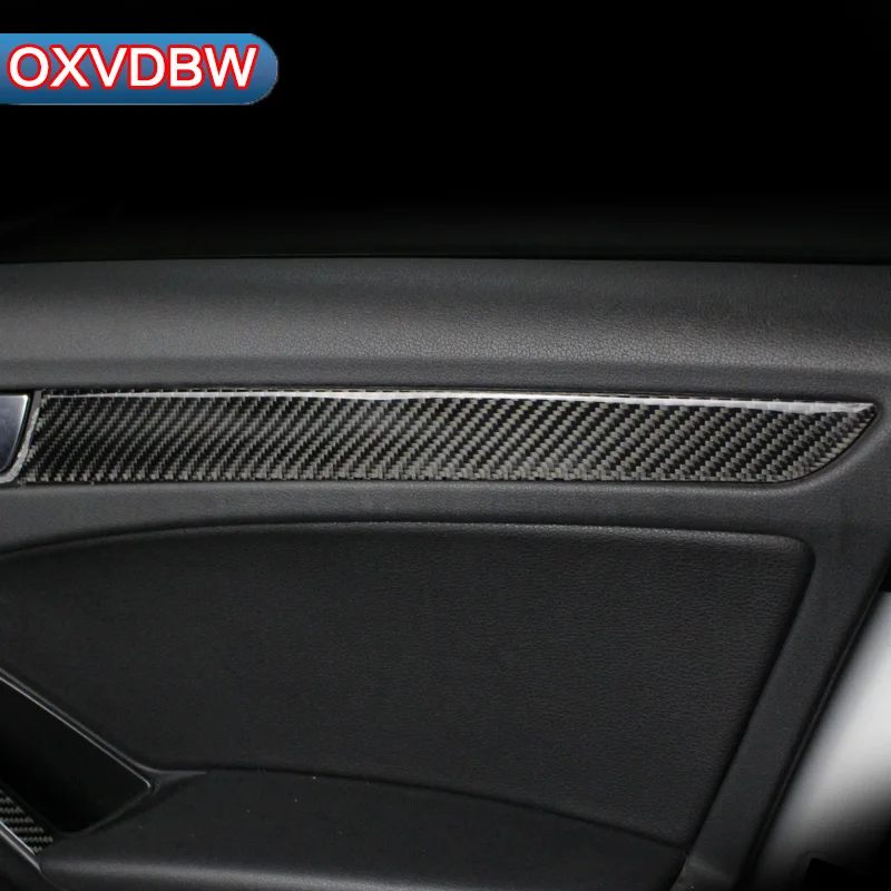 4 шт. автомобиля межкомнатные дверные крышки панелей полоски из углеродного волокна наклейка для audi a4 B5 B6 B7 B8 аксессуары для автомобиля Стайлинг ремонт