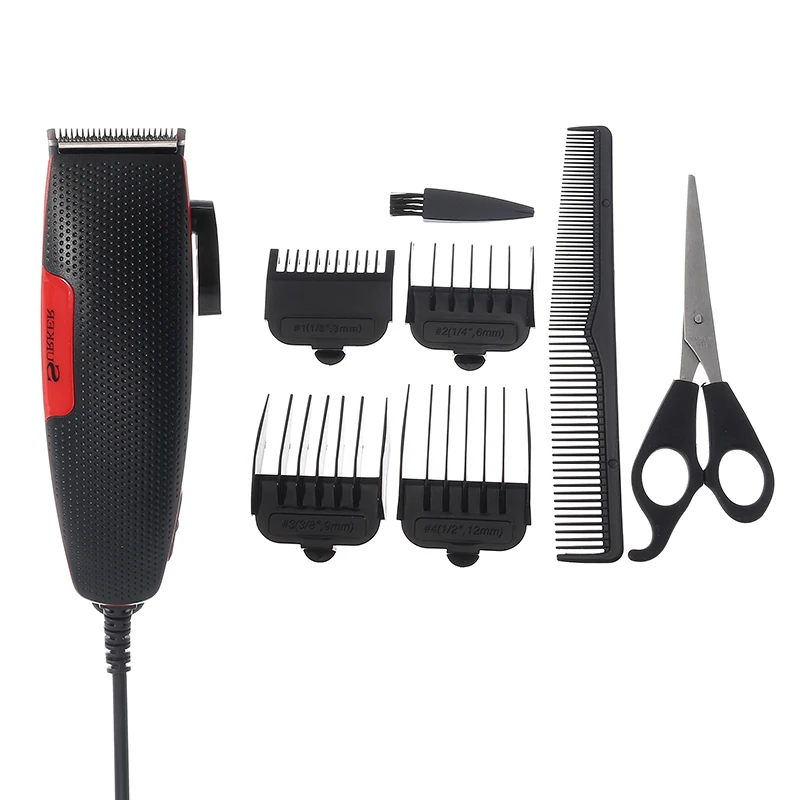 SURKER Electric Hair Clipper Trimmer Barber Styling Tools Cutting Scissors Household Comb Brush