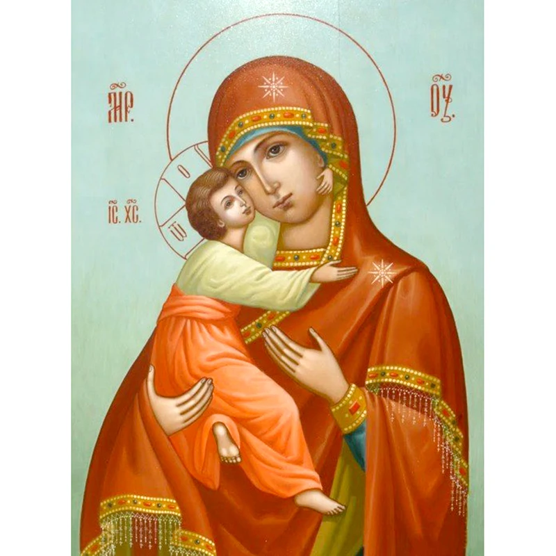 

5D DIY Diamond Painting Cross Stitch Virgin & Child Diamond Embroidery Rhinestone Diamond Mosaic Sale Christmas Decoration Gift