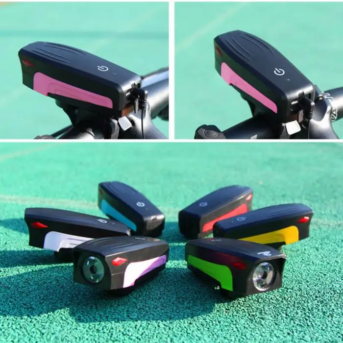 Горячая Электрический громкий MTB гудок для велосипеда кольцевой светильник дорожный велосипед Руль 130db звонок сирена Велоспорт передняя лампа