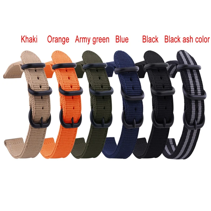 Нейлоновый холщовый ремешок для умных часов Xiaomi Huami Amazfit Youth Bip Stratos 2 Pace 20 мм 22