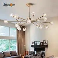 Nordic minimalistische kristal boom hanger lampen woonkamer eetkamer slaapkamer magic bean hanglampen