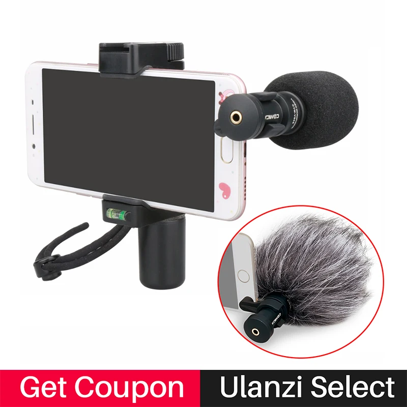 

COMICA CVM-VS08 Directional Condenser Microphone Shotgun Video Mic with Deadcat Windshiled Kit for iPhone Huawei Samsung