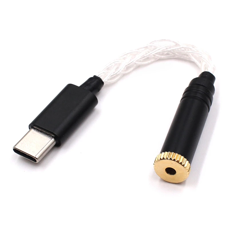 

USB Type-C Audio Charging Adapter Type C to 3.5mm 4.4mm 2.5mm Stereo Headphone Jack with High-end Decoder HiFi DAC Chip
