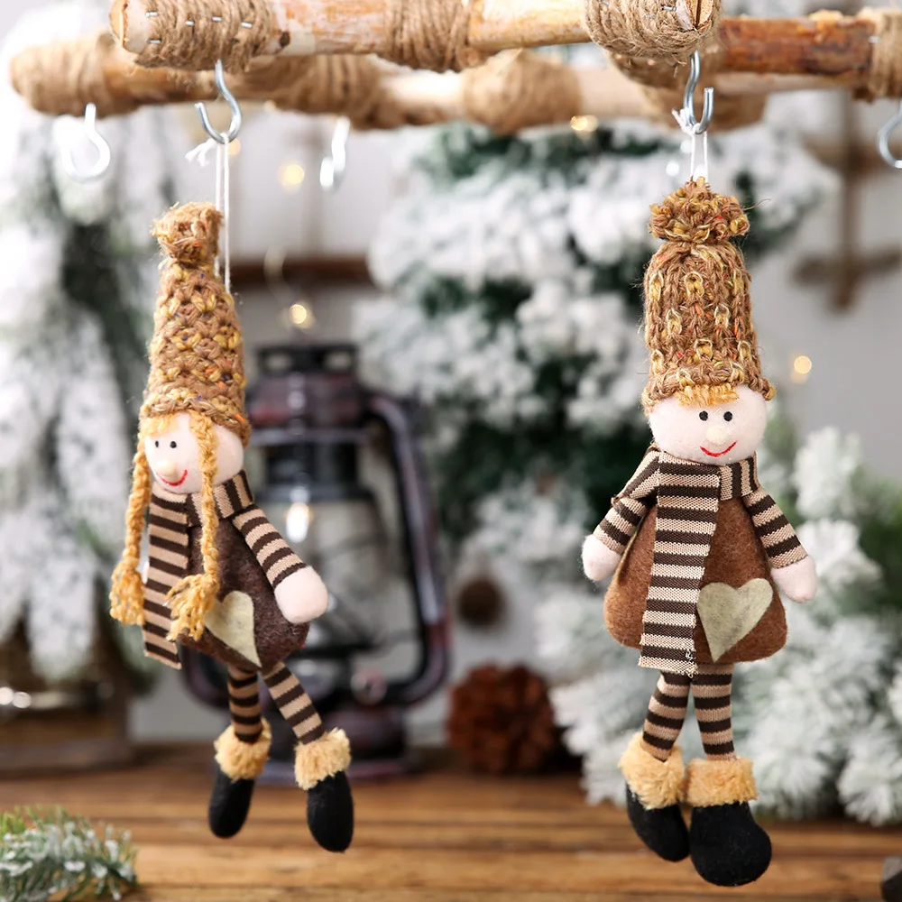 New Year Christmas Santa Claus Snowman Dolls Xmas Tree Ornament Natal Noel Deco Christmas Decoration for Home Kid Gift