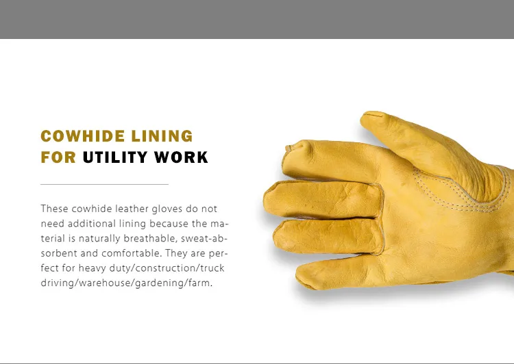 Guantes de trabajo de seguridad para soldadura TIG en cuero