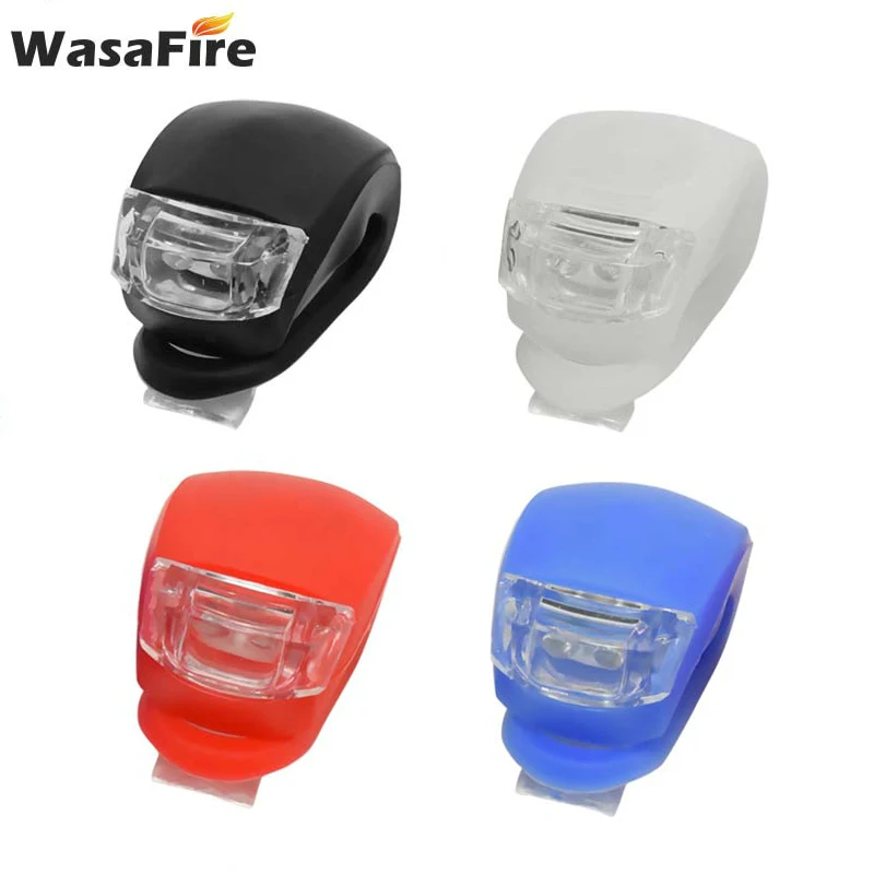 Silicone Bike Light Helmet Flashlight Front Rear Helmet Light Bicycle