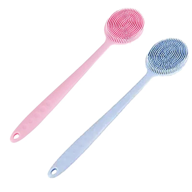 Silicone Body Brush For Bathing Long Handle Shower Shampoo Massage Home Use Body Cleaning Back Brush
