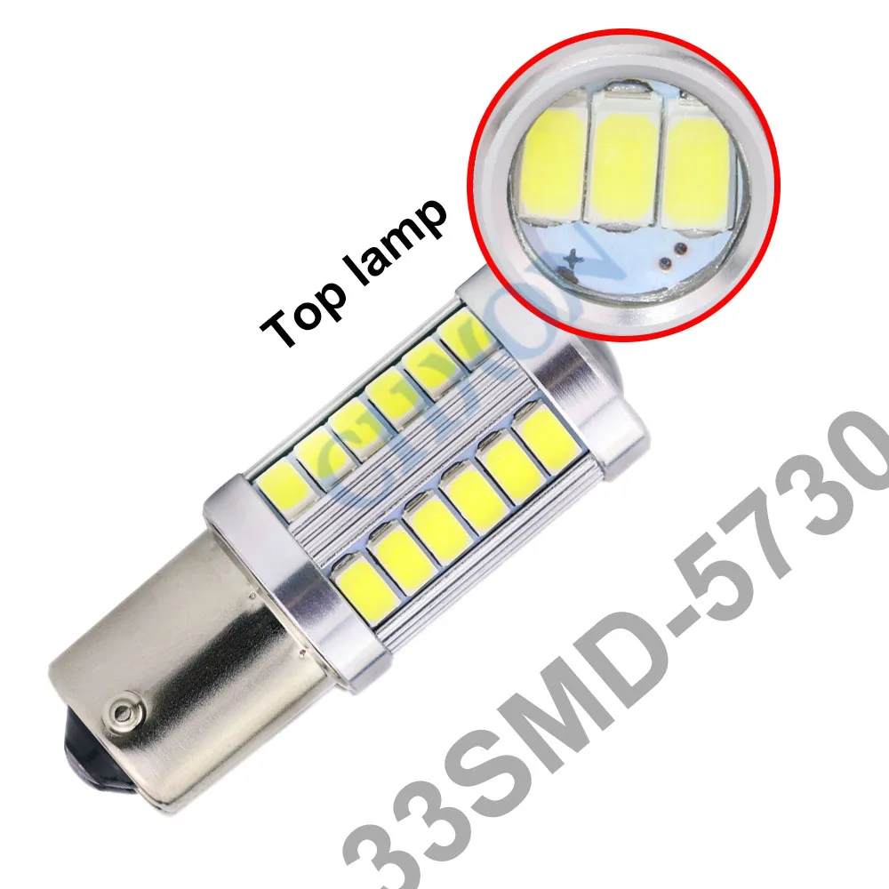 2 шт. 1156 Ba15s P21W 7506 33 SMD 5730 15 Вт автомобиль свет для тормозной поворота авто лампы