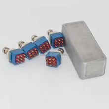 5X 1590A гитарная педаль корпус и 5 X 3PDT 9-контактный разъем педаль для гитары для создания спецэффектов коробка Stomp ног металла переключатель байпасс